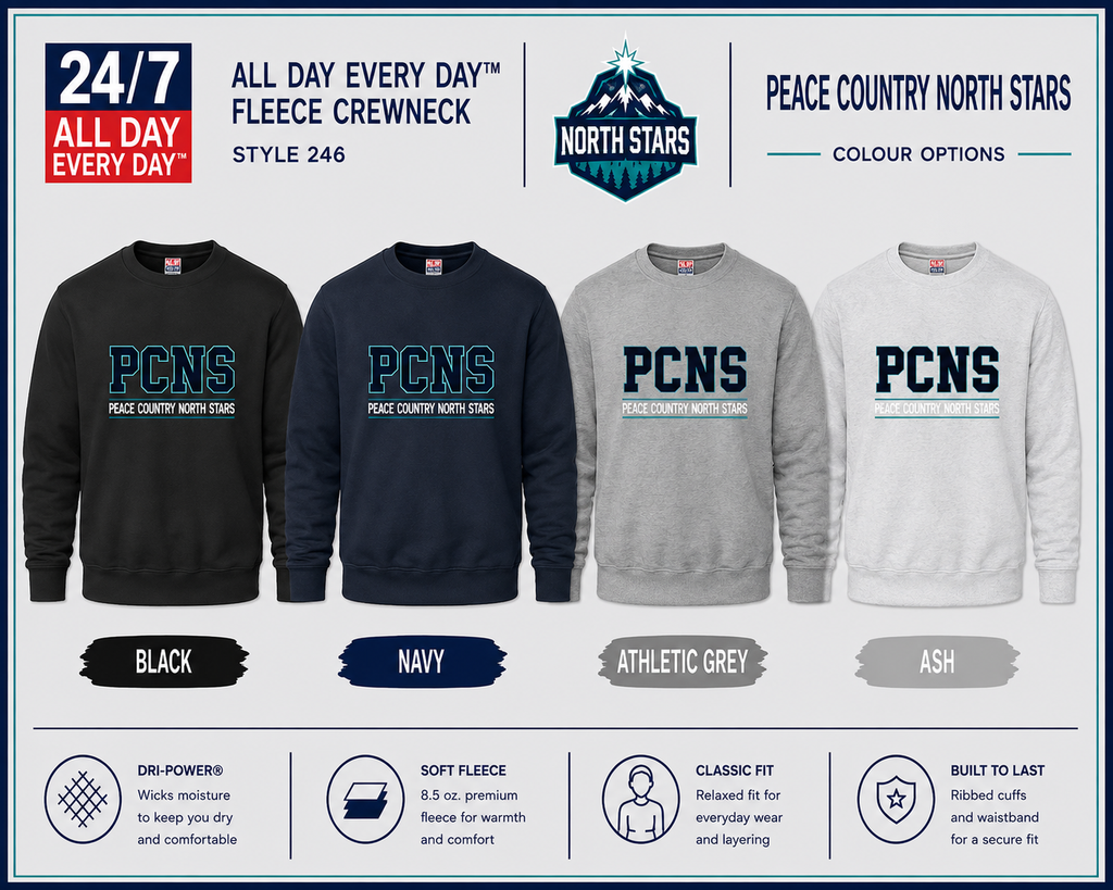 24/7 Brand: Crewneck PCNS Logo