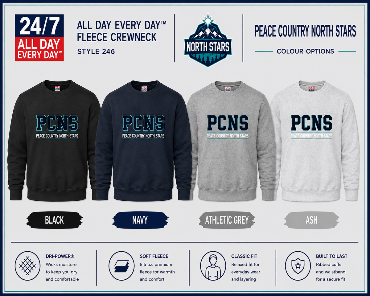 24/7 Brand: Crewneck PCNS Logo