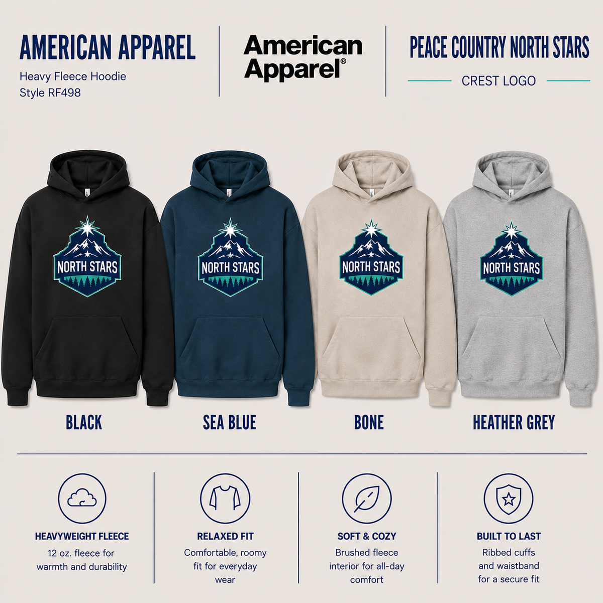 American Apparel Hoodie - Crest Logo