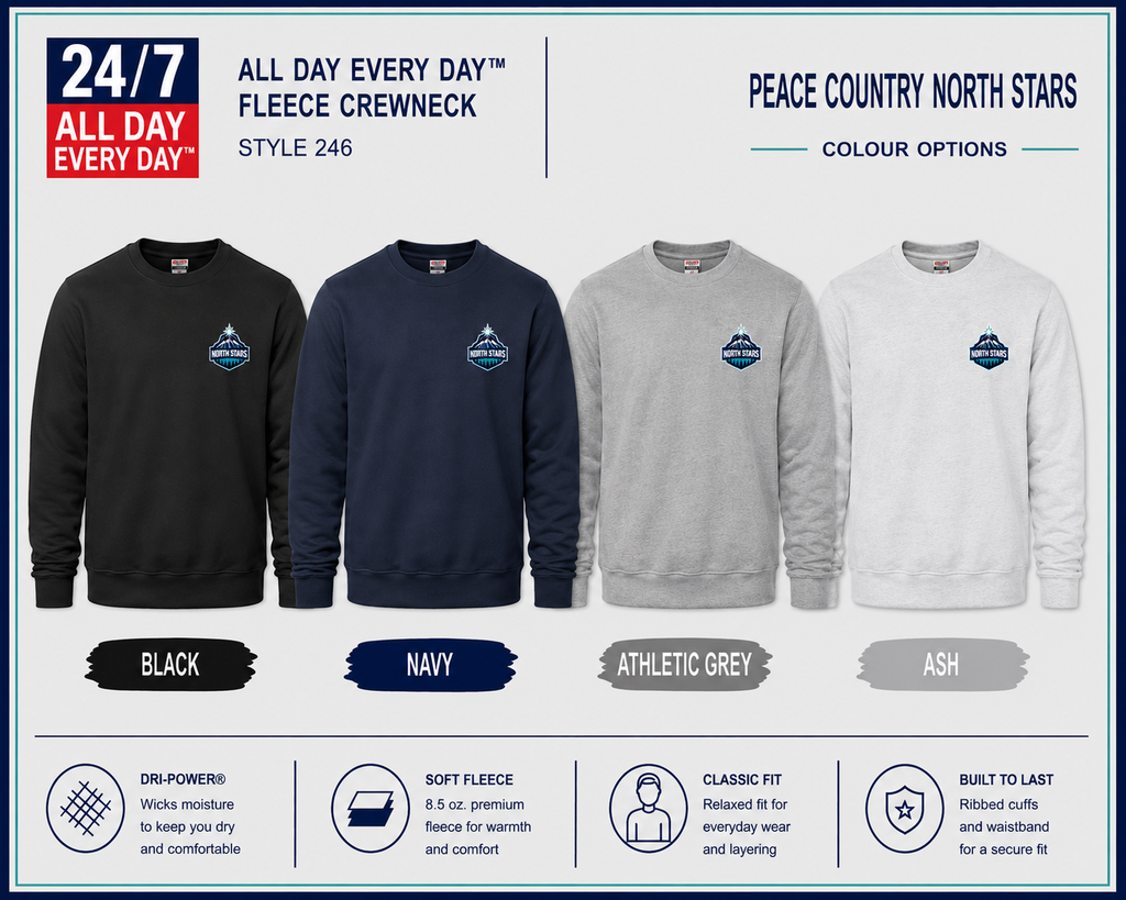 24/7 Brand: Crewneck Left Chest Logo