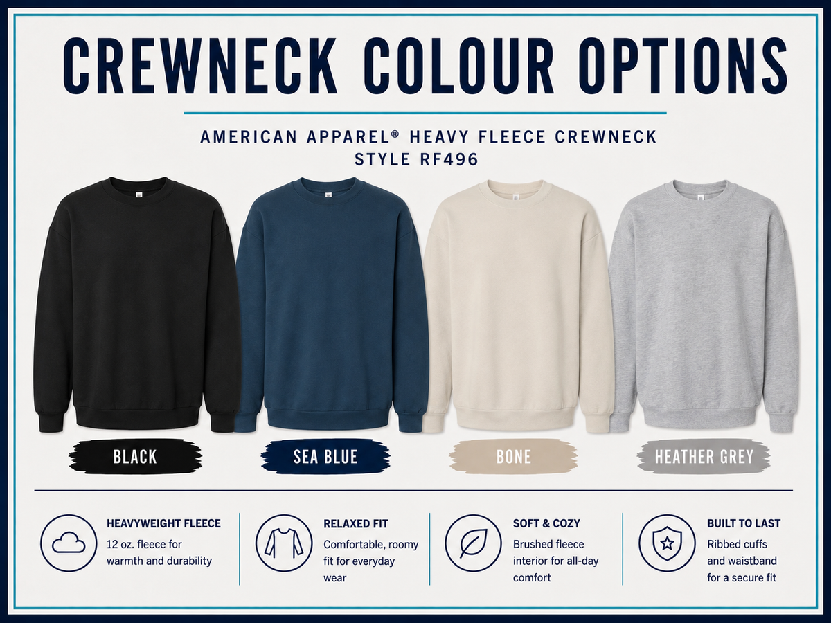 American Apparel Crewneck - Crest Logo