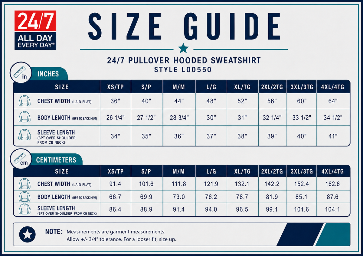 24/7 Brand: Hoodie Crest Logo