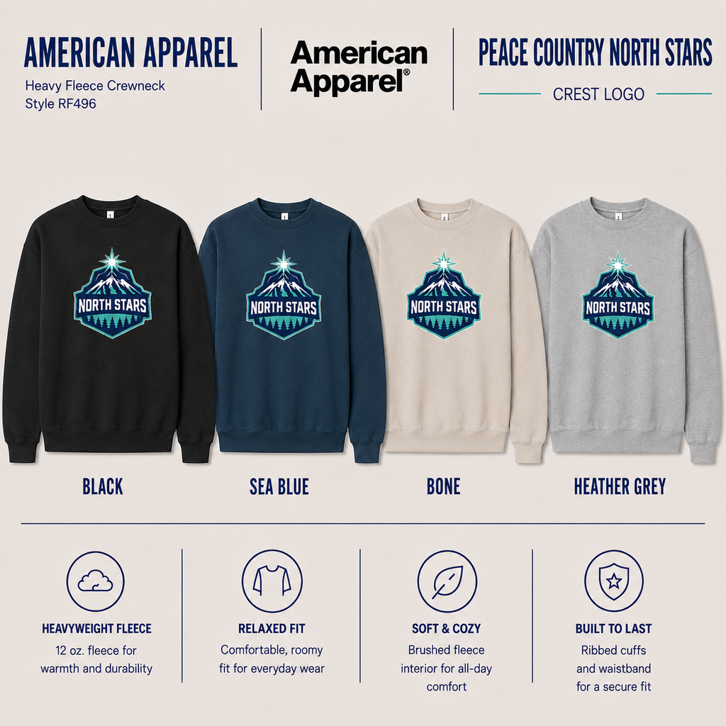 American Apparel Crewneck - Crest Logo