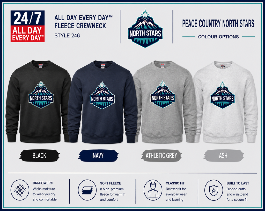 24/7 Brand: Crewneck Crest Logo
