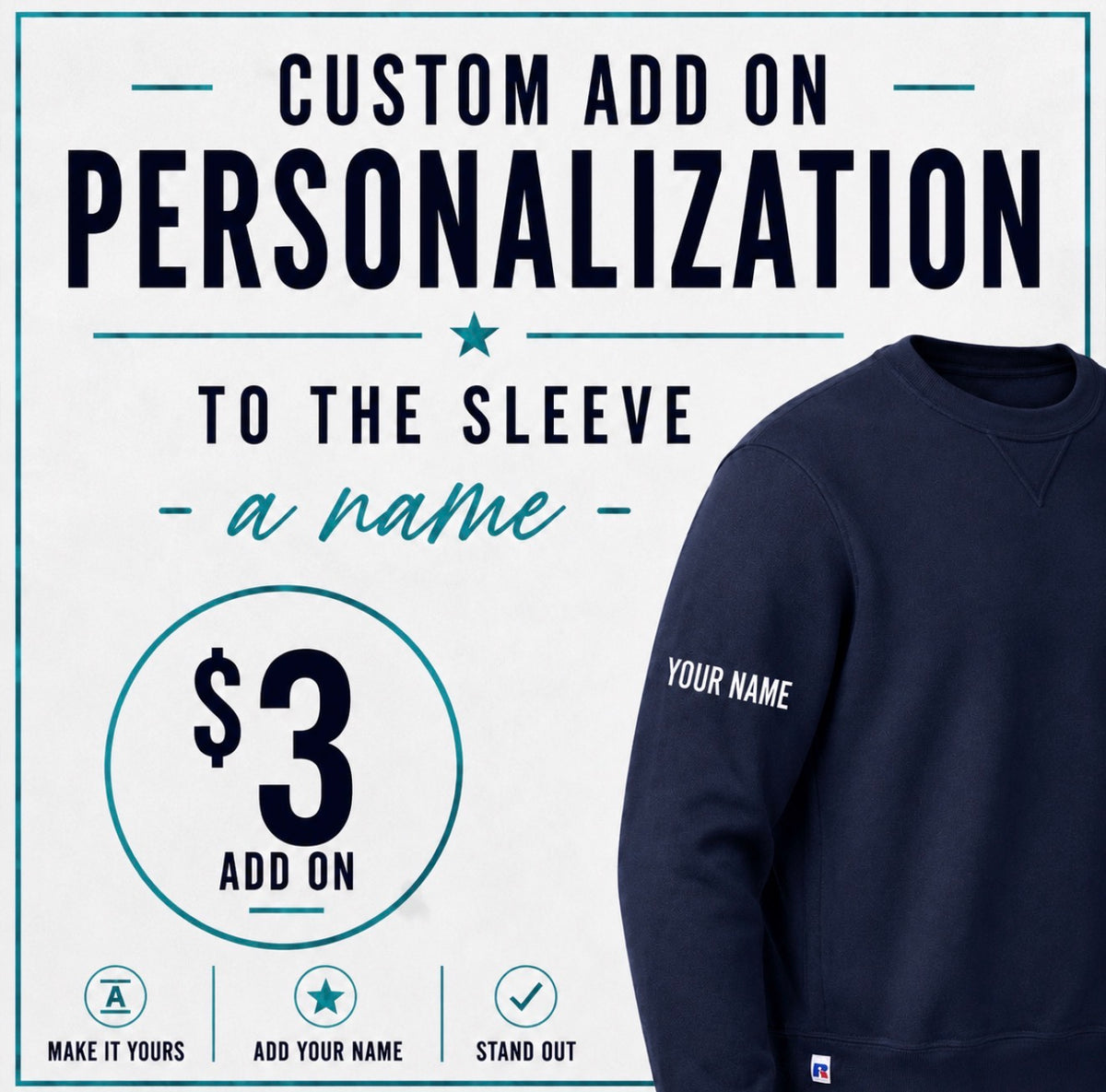 Add on - Custom Name on Sleeve