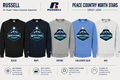 Russell Crewneck Center Logo